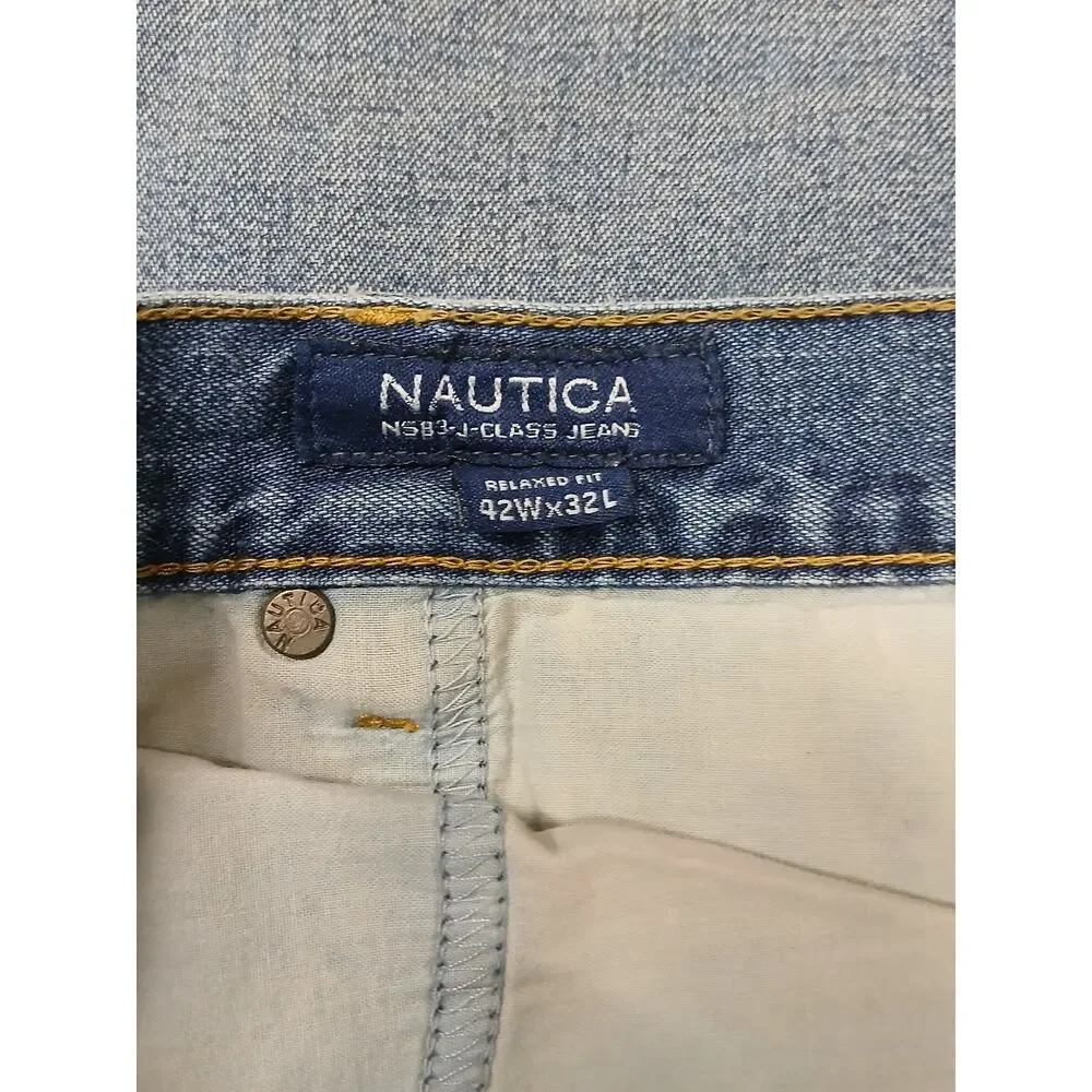 Nautica NSB3J (42x32) Relaxed  Straight Leg Blue Denim Jeans